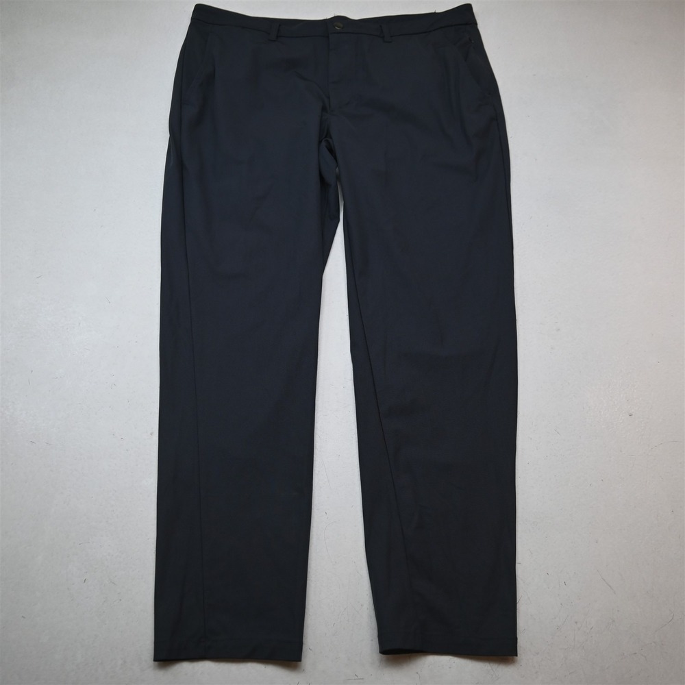 Reebok 38x32 Gray Flat Front Slim Performance Golf Dress Mens Pants